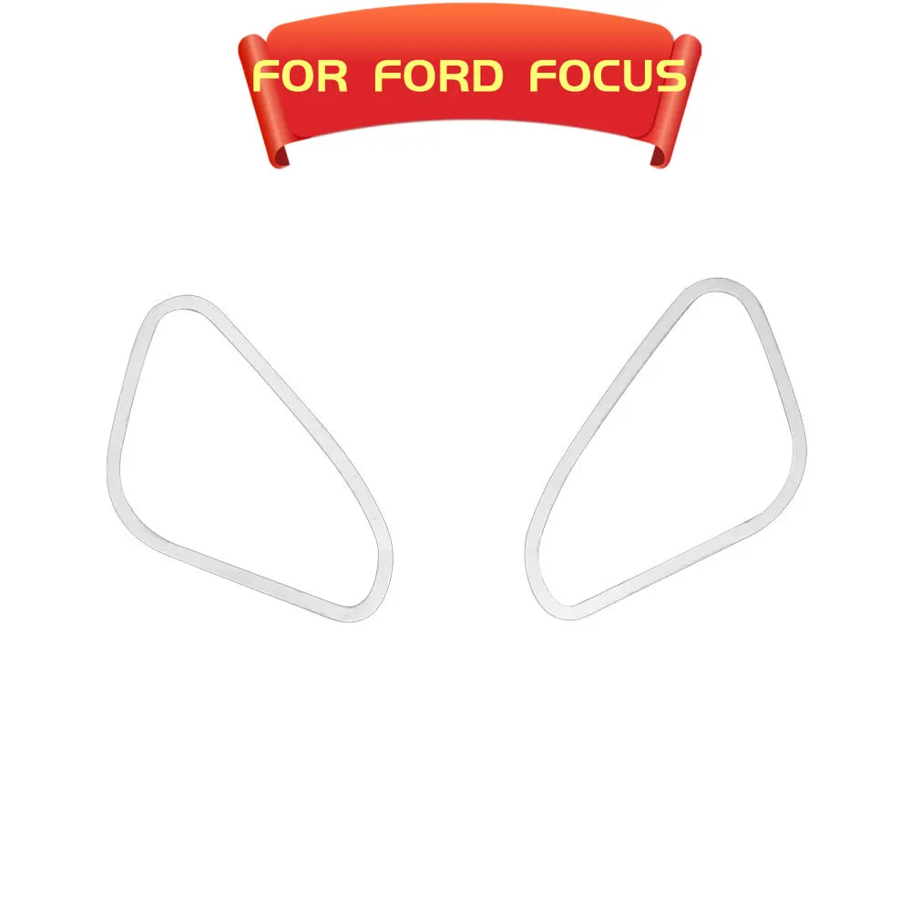 Stainless Steel Car Air Conditioning Vent Cover AC Outlet Sticker for Ford Focus 2 MK2 2005-2012  2pcs Interior Accessories