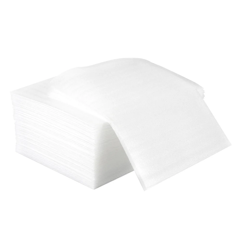 100 Pcs Sheet Bubble Packaging Bag Mugs Storing Foam Pearl Cotton Pouches Cushioning for Moving