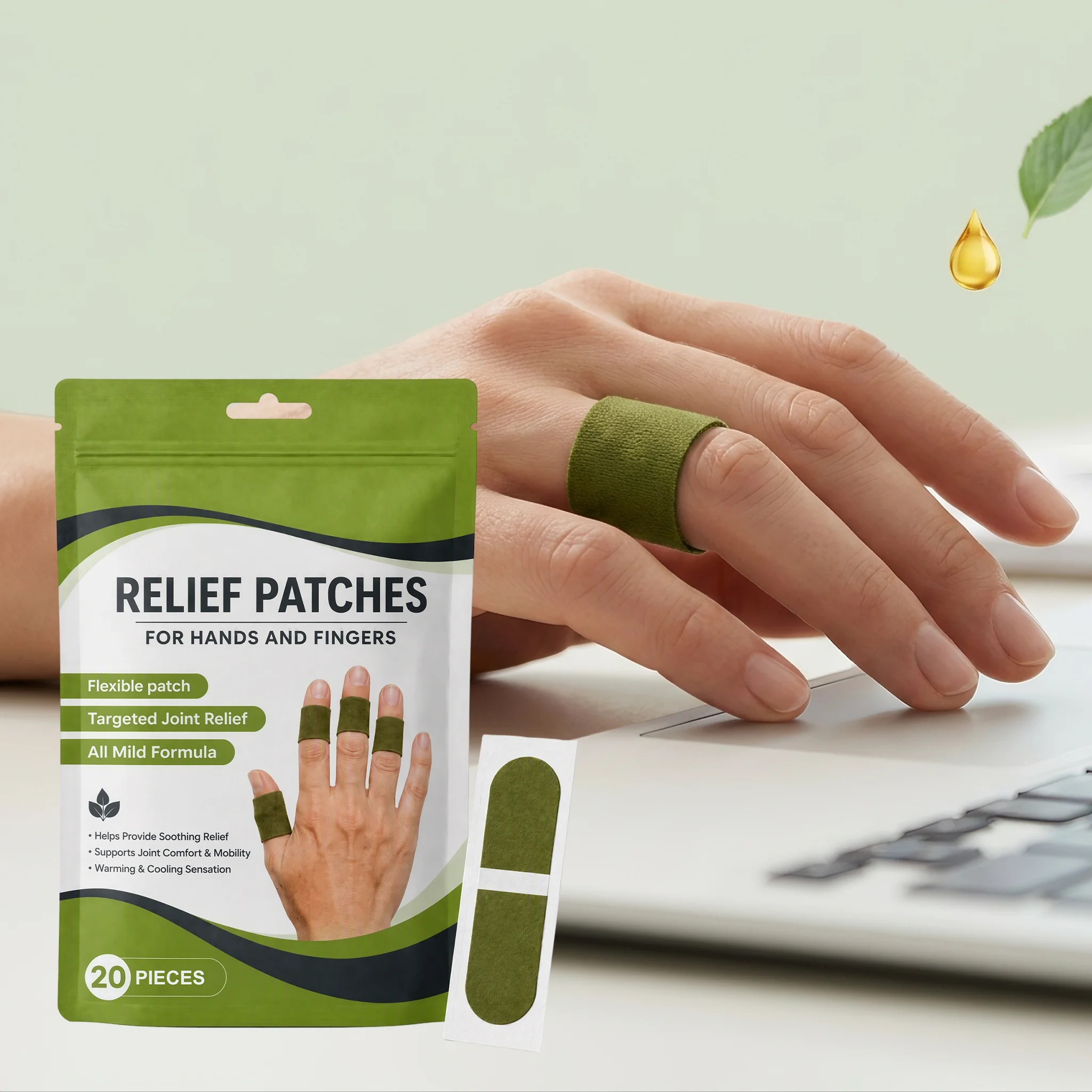 Finger Joint Patches Natural Herbal Patches Relieves Paintendons Meridians Of Fingers Joint Discomfort Promotes Mobility Restore