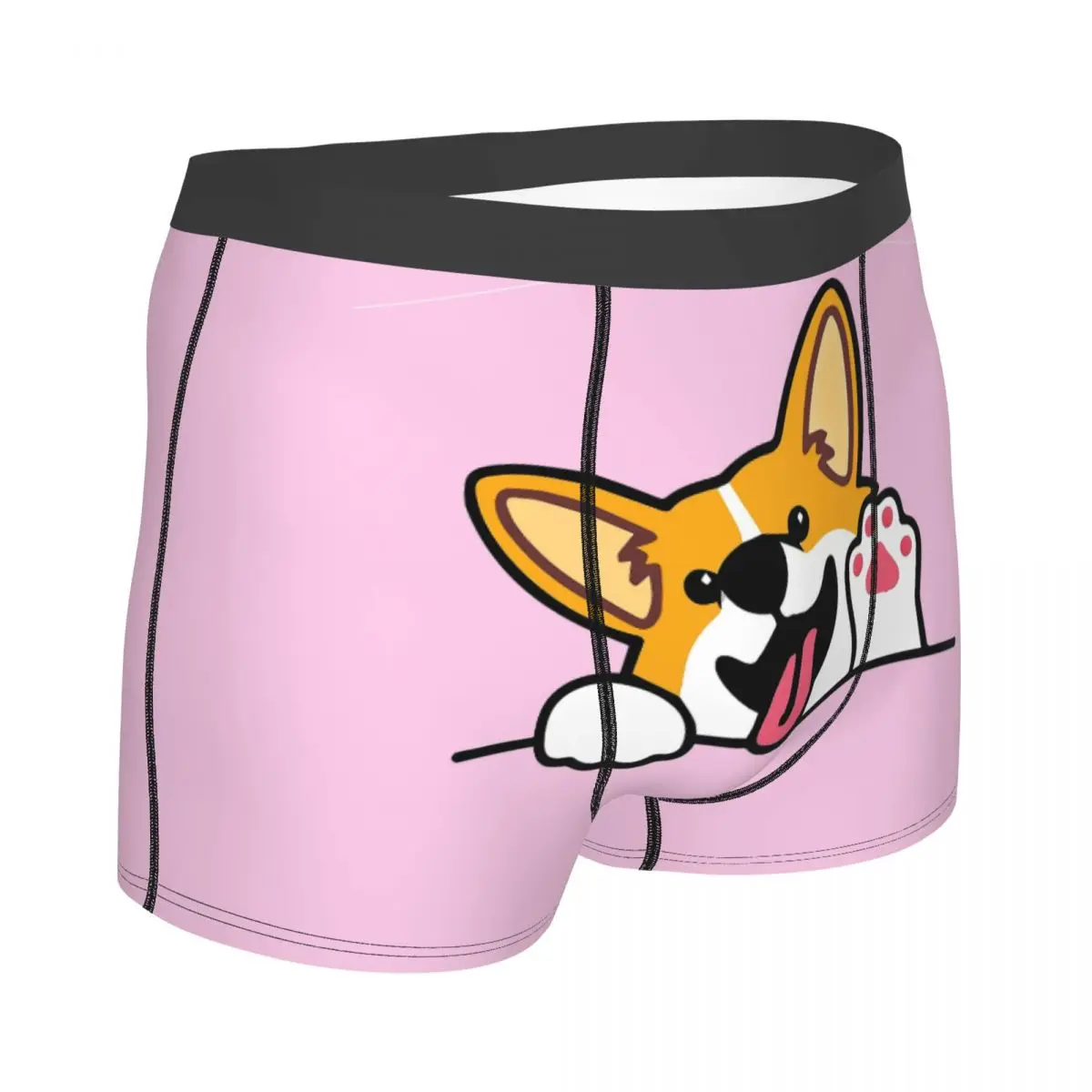 Kawaii Corgi Cute Smiling Underpants Homme Panties Man Underwear Comfortable Shorts Boxer Briefs