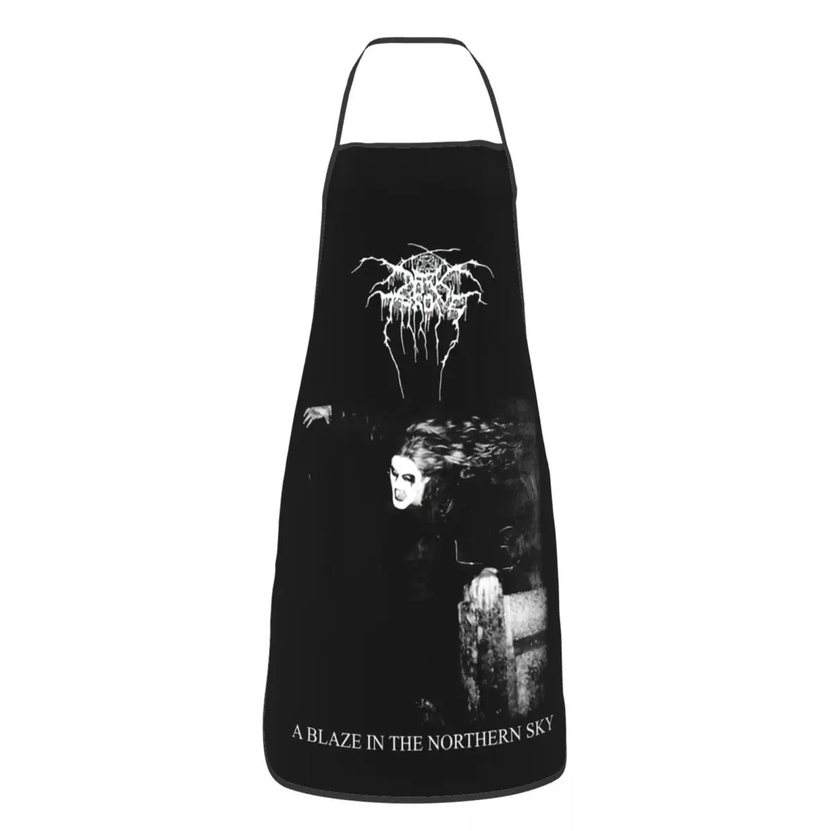 Custom Unisex Darkthrones A Blaze Sky Bib Apron Adult Women Men Chef Tablier Cuisine for Kitchen Cooking Black Metal Band Baking