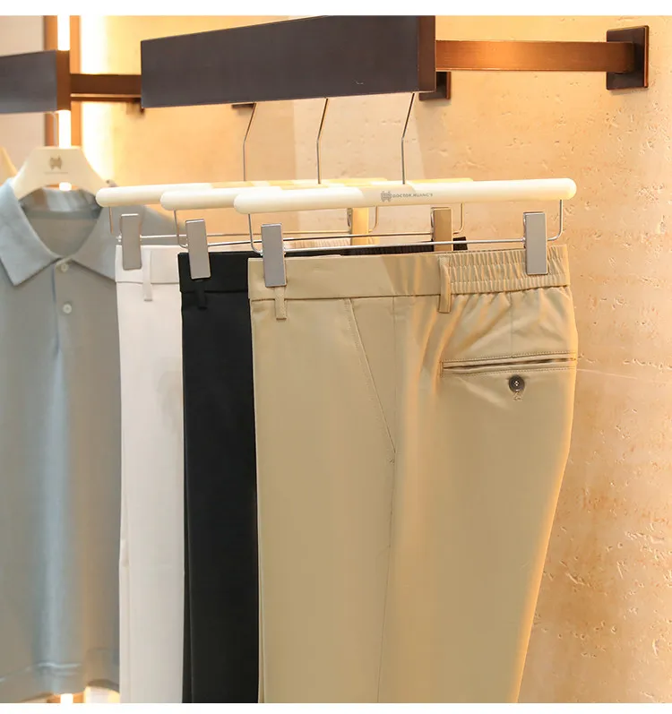 

Italian luxury 2026 spring and summer new men's old money style city outdoor cotton blend casual pants