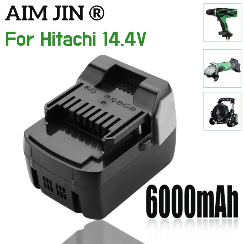 

6000mAh tool battery for Hitachi 14.4v 6.0Ah rechargeable battery Replace Hitachi BSL1430, CJ14DSL, BSL1440, CR14DSL, BSL1415