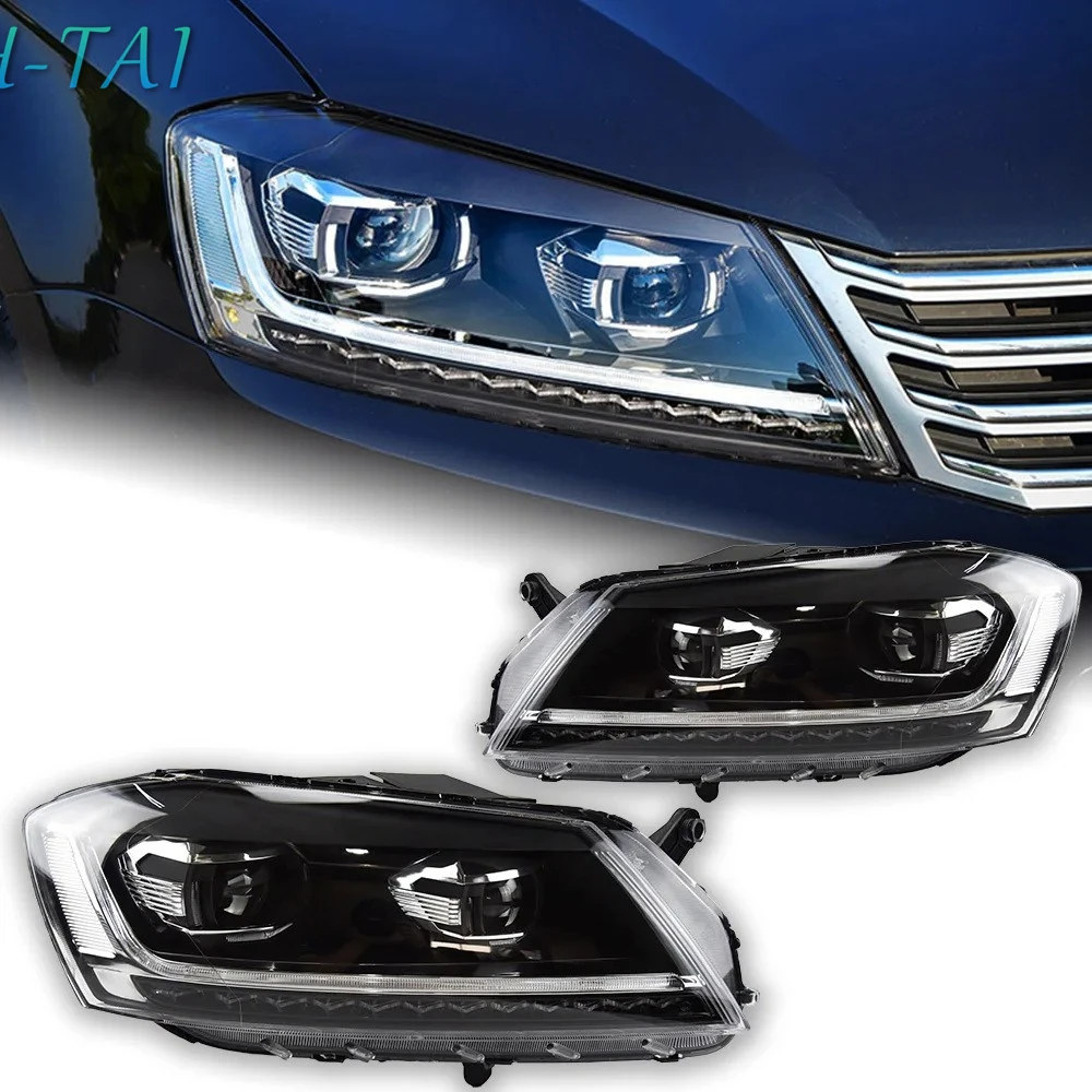 

Пара фар в сборе для Passat B7 2011-2012 2013 2014 2015, последовательные передние лампы, дневные фары, фары, фары
