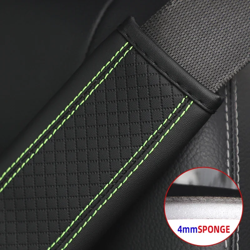 Auto zubehör sicherheit gürtel PU Leder Sicherheit Gürtel Schulter Abdeckung Atmungsaktive Schutz Sitz Gürtel Polsterung Pad Auto Innen – Detail 15