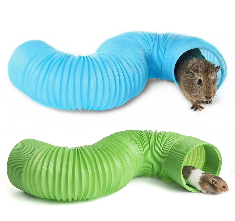 1pc hamster tunnel pet play tube telescopic pipe guinea pig fun toys