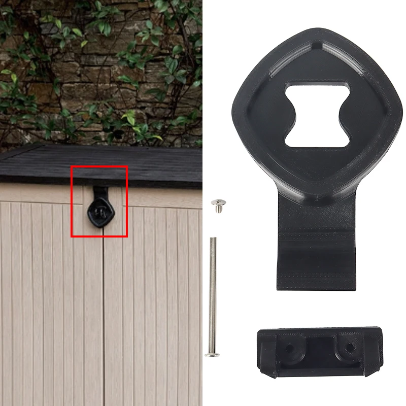 1 Set Cabinet Hinge Lock Kit For Keter Store It Out Storage Box Keter W26H Replacement Cabinet Hinge Lock Outdoor Storage Part