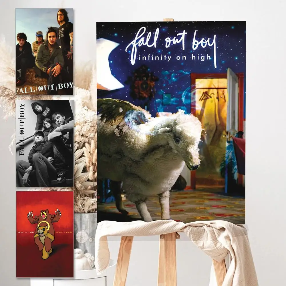 Poster HD Anime Hot Theme Singer/OST/Movie-Waterproof Self-Stick Home Decor Classic F-Fall Out Boy Band