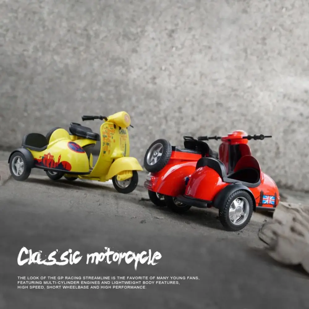 Modèle de moto à trois roues rétractable, Simulation de moto en alliage électrique, voiture jouet, Collection Portable, modèle de voiture Miniature