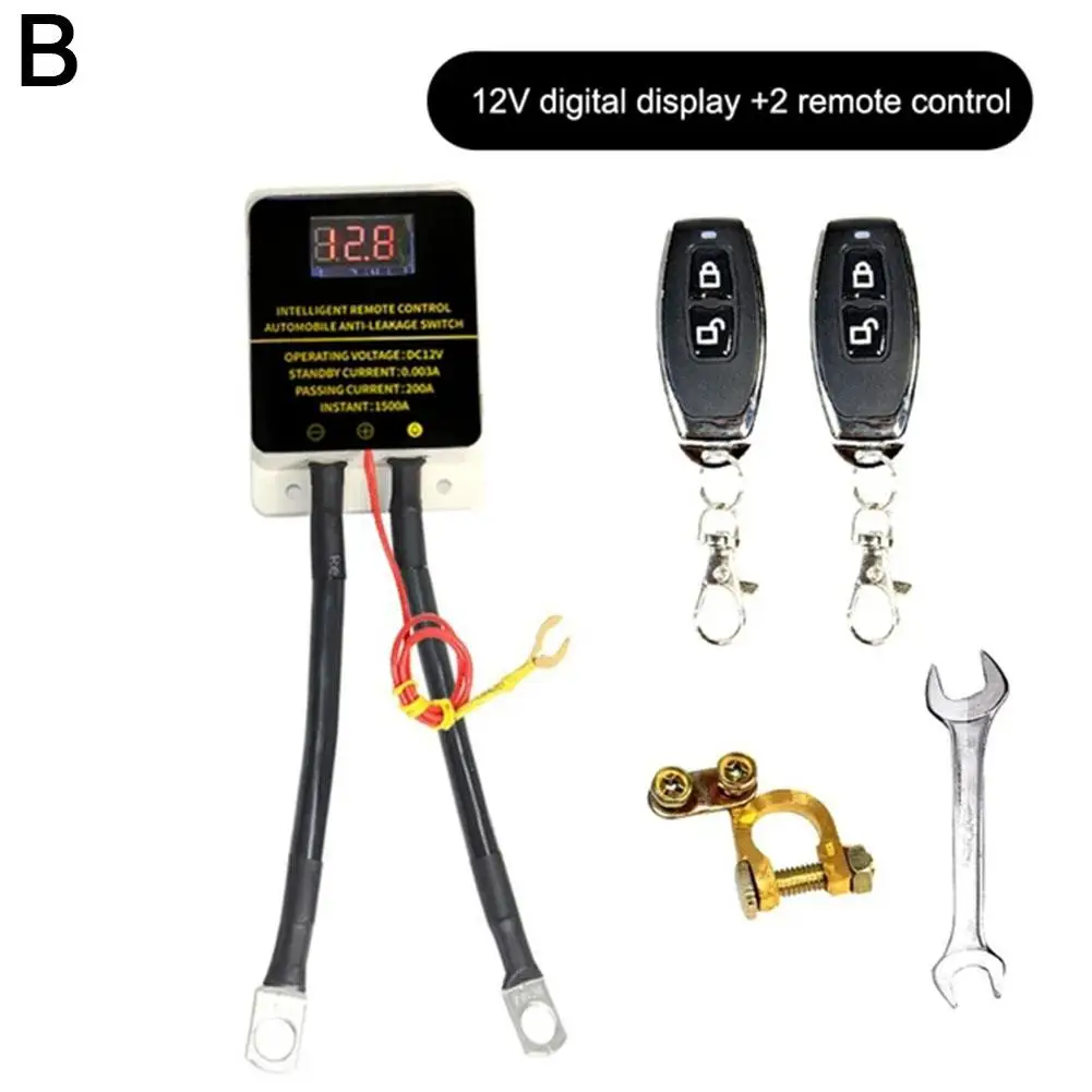 12v Auto Batterie Cutoff Schalter Drahtlose Fernbedienung Trennen Auto Relais Led-anzeige Anti-verlust Power Off Leckage schutz – Detail 12
