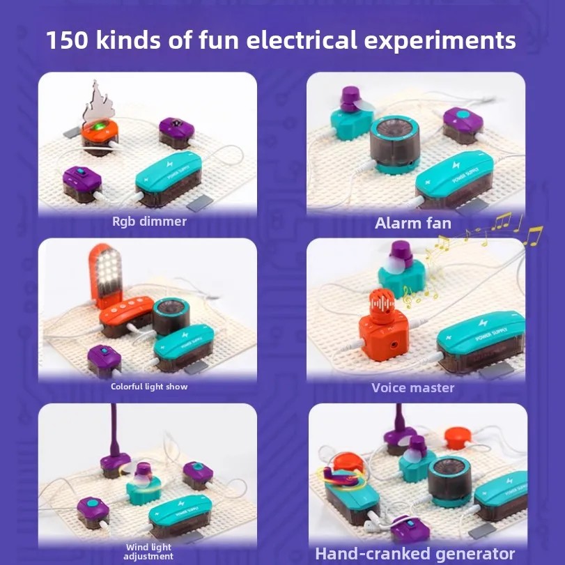 Circuit Experiment Building Blocks Toy Assembly Science Experiment Set Physics Enlightenment Wholesale DIY Science Education Ass