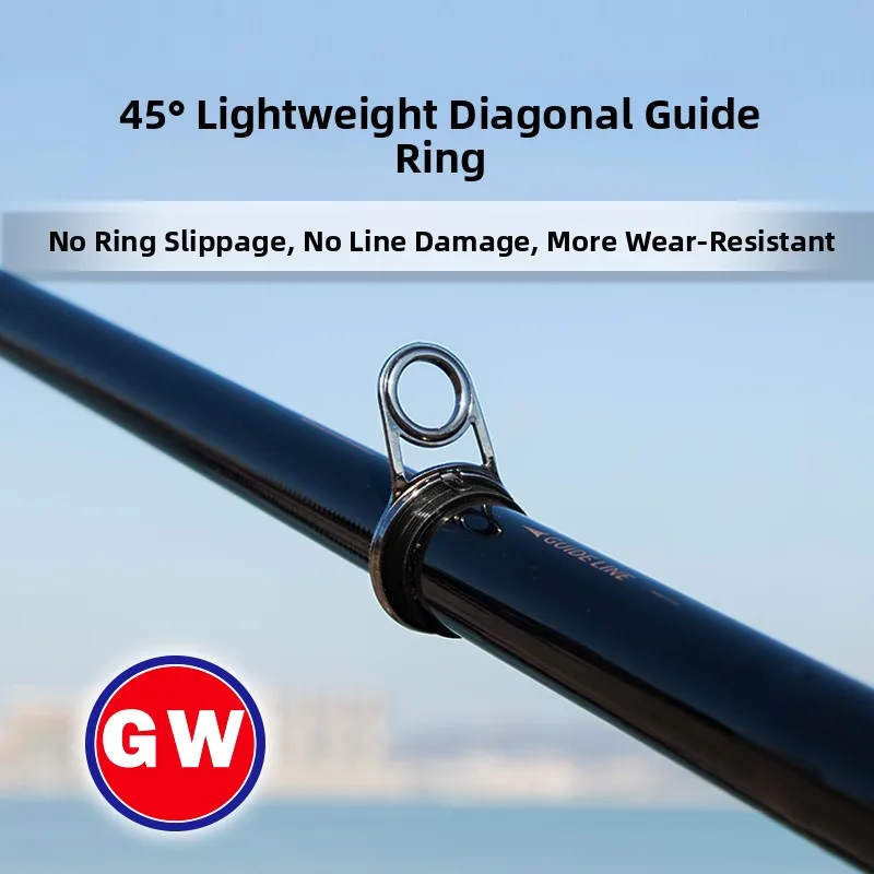 Upaded Gw Jingle Wave Carbon Fiing Rod 5.4m سوبر الصلب ort قسم القفز قضيب خفيف للغاية مسافة صب طويلة