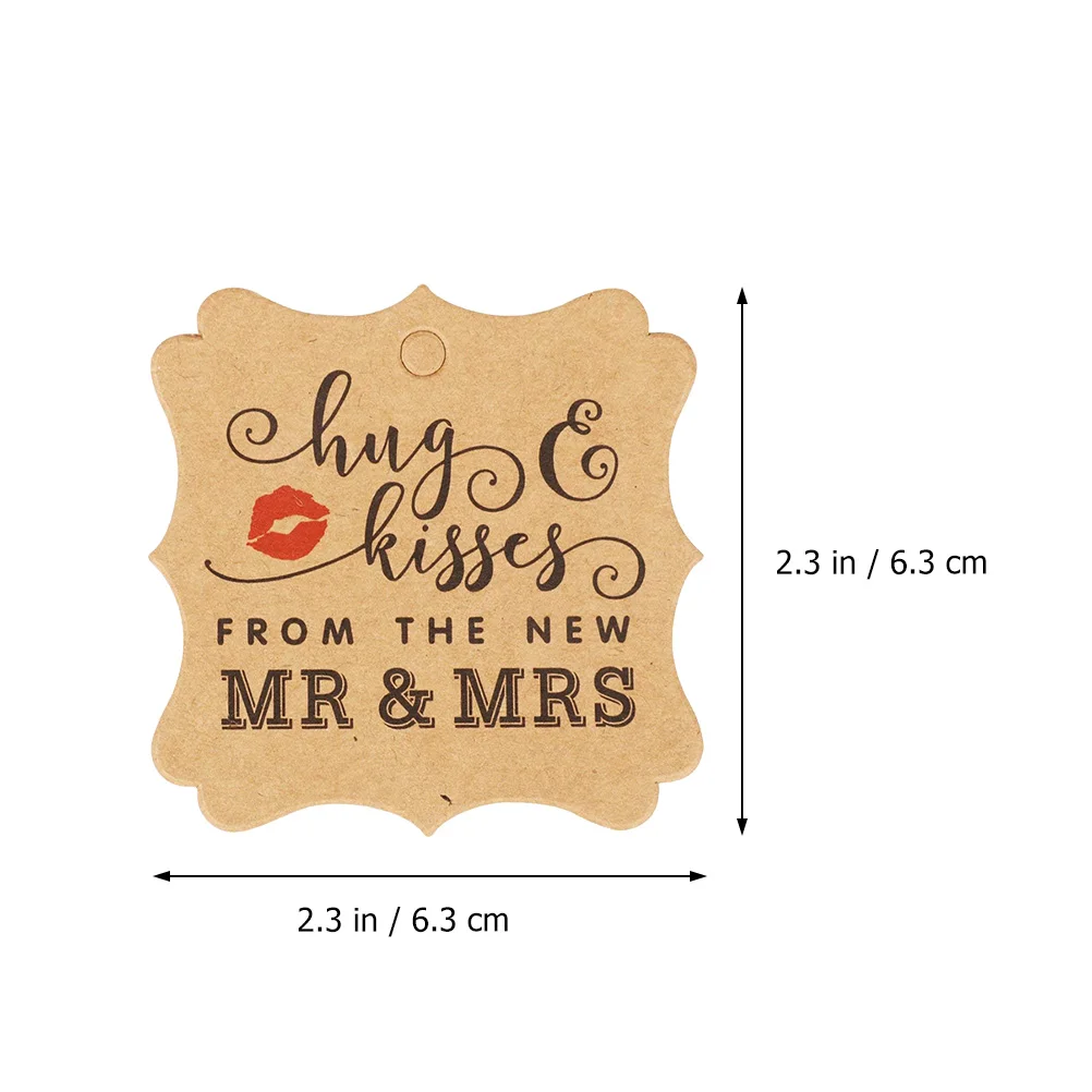 

100 Pcs Kraft Paper Hang Tags Gift Packaging Labels Eco Friendly Decorative Wedding Party Supplies Valentine Gifts