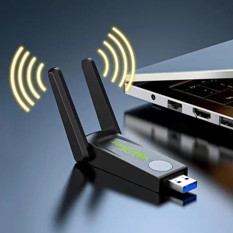 N84B 1300 Мбит / с USB Wi -Fi Адаптер для настольного ПК ноутбук 5 ГГц 2,4 ГГц двойной полосы USB3.0 Донг -адаптер беспроводной