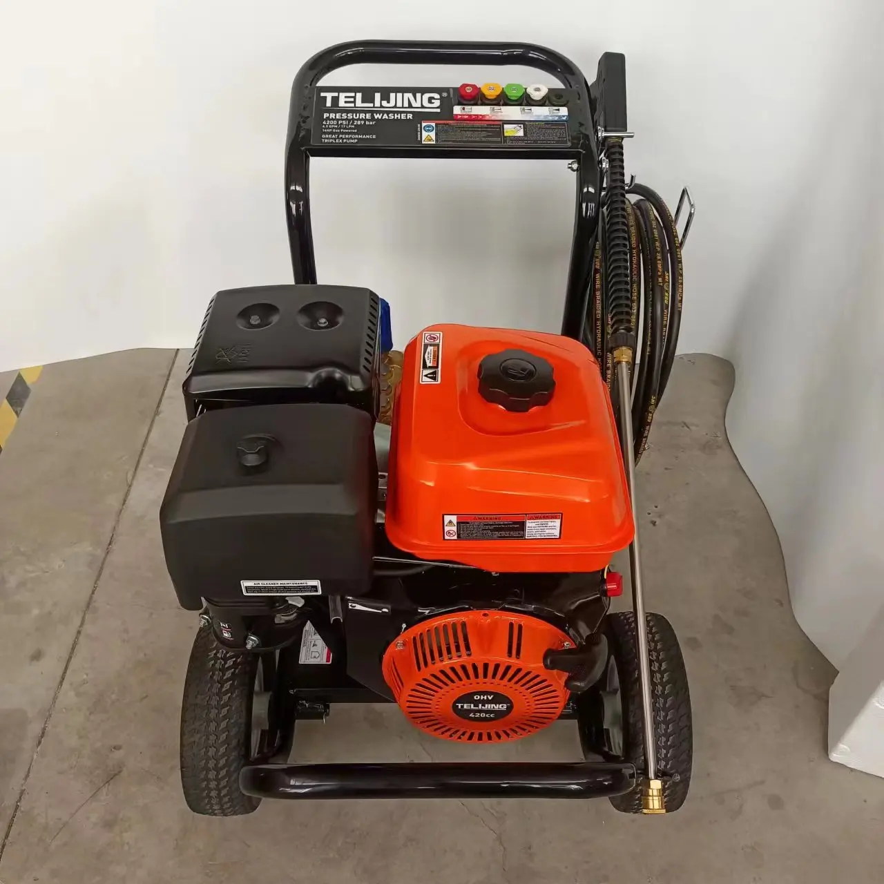 مصنع تصنيع المعدات الأصلية السعر المنخفض 4200ps/289Bar الضغط 190F 420cc المياه النفاثة غسالة