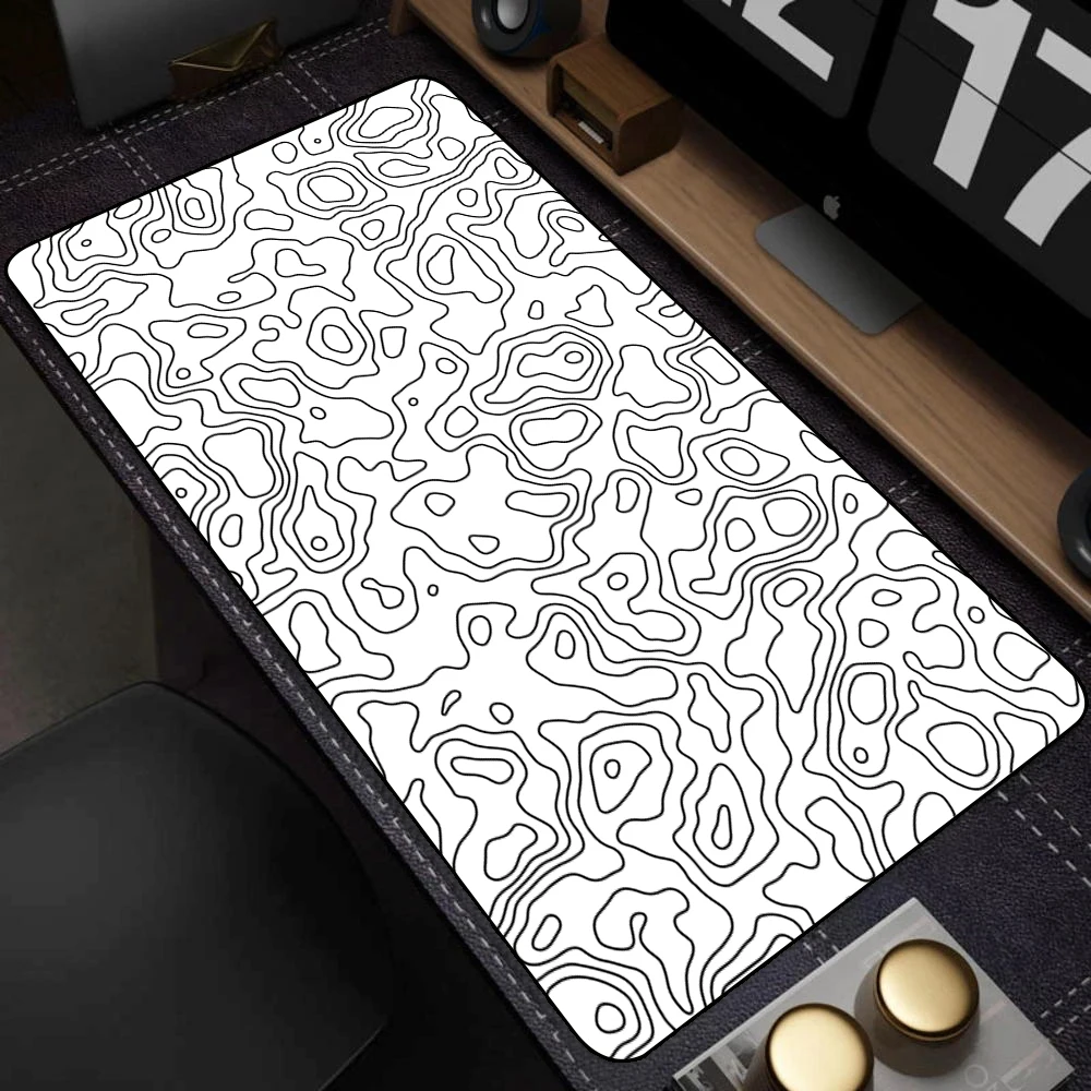 Imagem -02 - Grande Gaming Mousepad Computador Mousepad Gaming Strata Líquido Gamer Mouse Pad Tapete de Teclado Grande 100x50 Linhas Topográficas xl