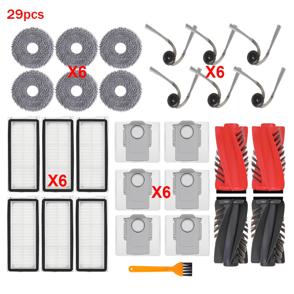 Filter Mop Doek Zijborstelzakken Voor Roborock Qrevo Curv/Qrevo S5V/Qrevo Curv S5X/Qrevo C/Qrevo C Pro/Qrevo CurvC/P20 PRO Vacuüm