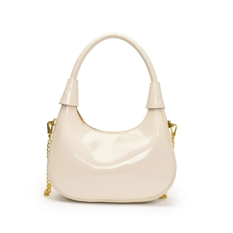 

E8FB Elegant Evening Bags PU Leather Chain Shoulder Bag For Work And Leisure