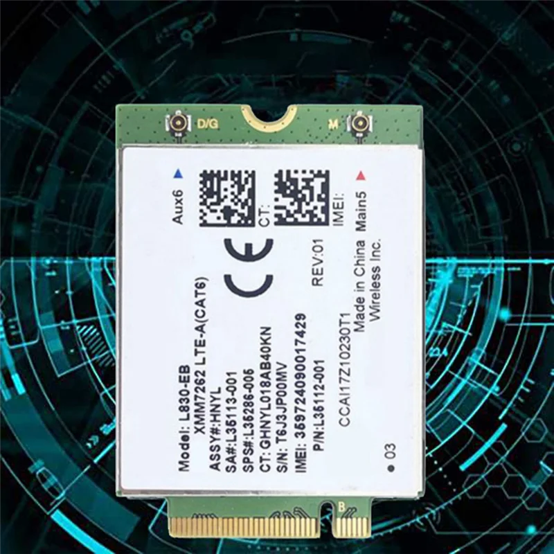 ABSQ-L830-EB XMM7262 محول ل HP 840 846 850 G6 X360- المدمج في 4G وحدة Cad + 2 هوائيات محول لاسلكي 4G