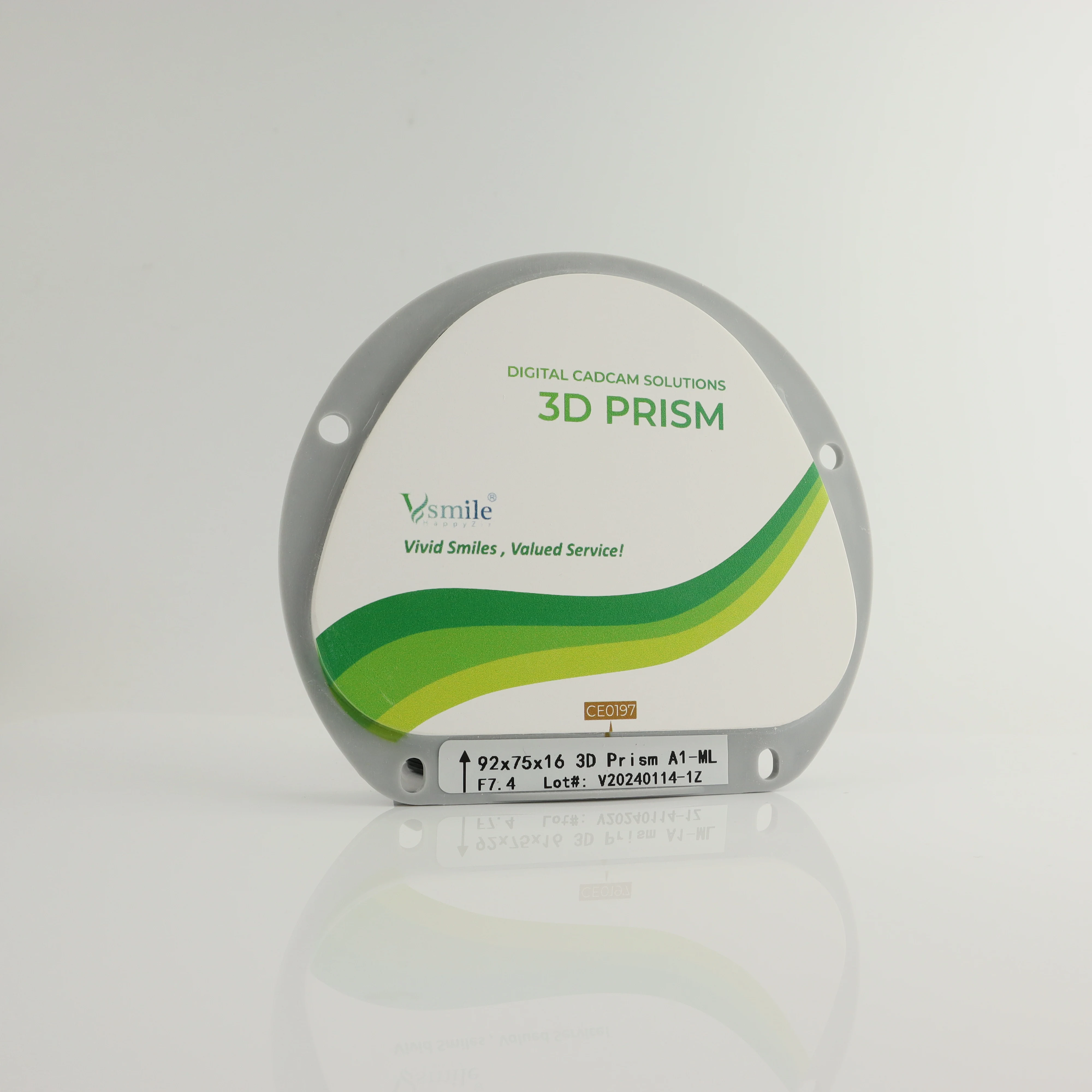 AG-3D Prism Multilayer Zirconia Block 700-1200MPA Strength 43-57%Translucency Amann Girrbach System 3D Zirconia Disk