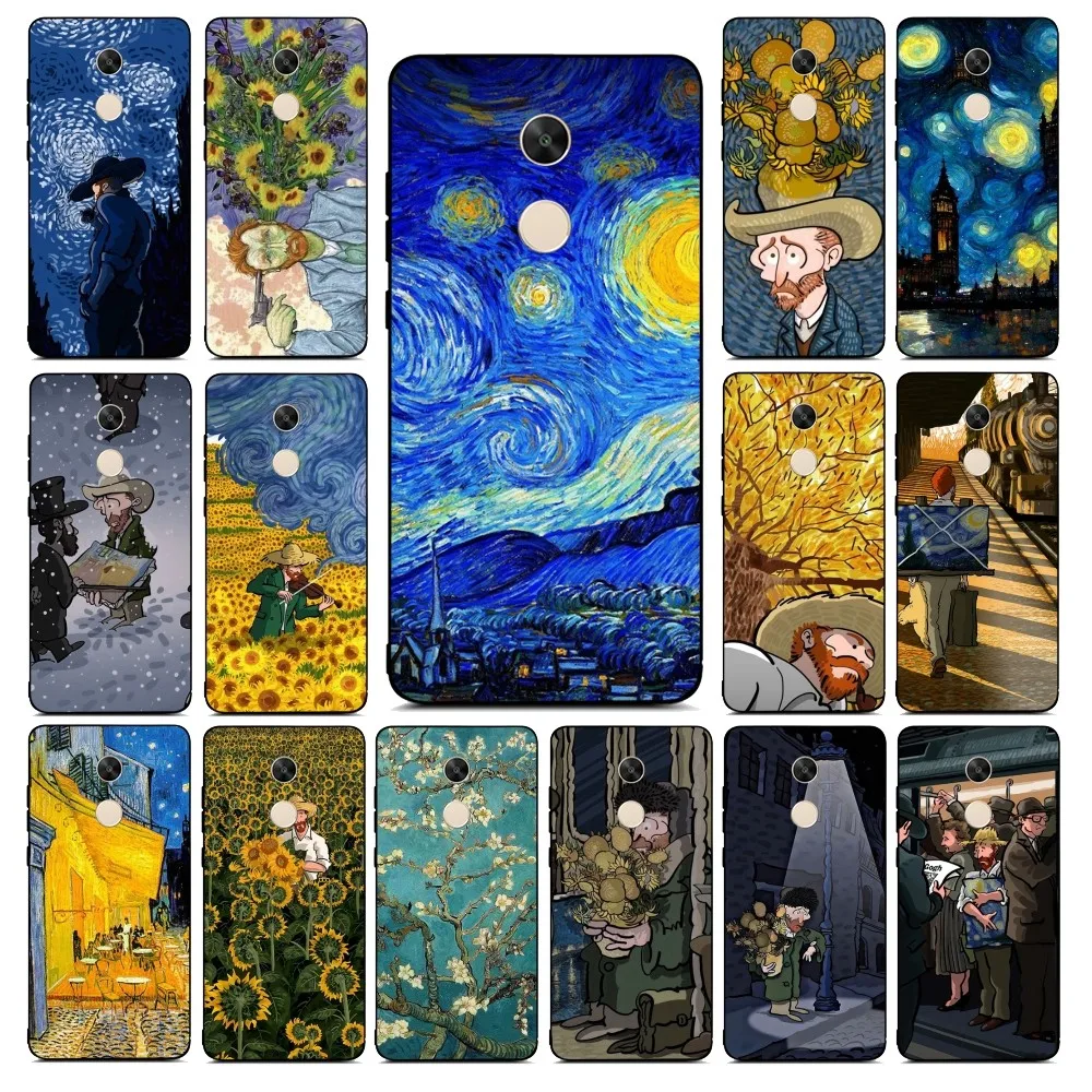 Van Gogh Phone Case For Redmi Note 4 X 5 A 6 7 8 Pro T 9 Pro 9S 10 Pro 11 Pro 11S 11Epro PocoM3pro