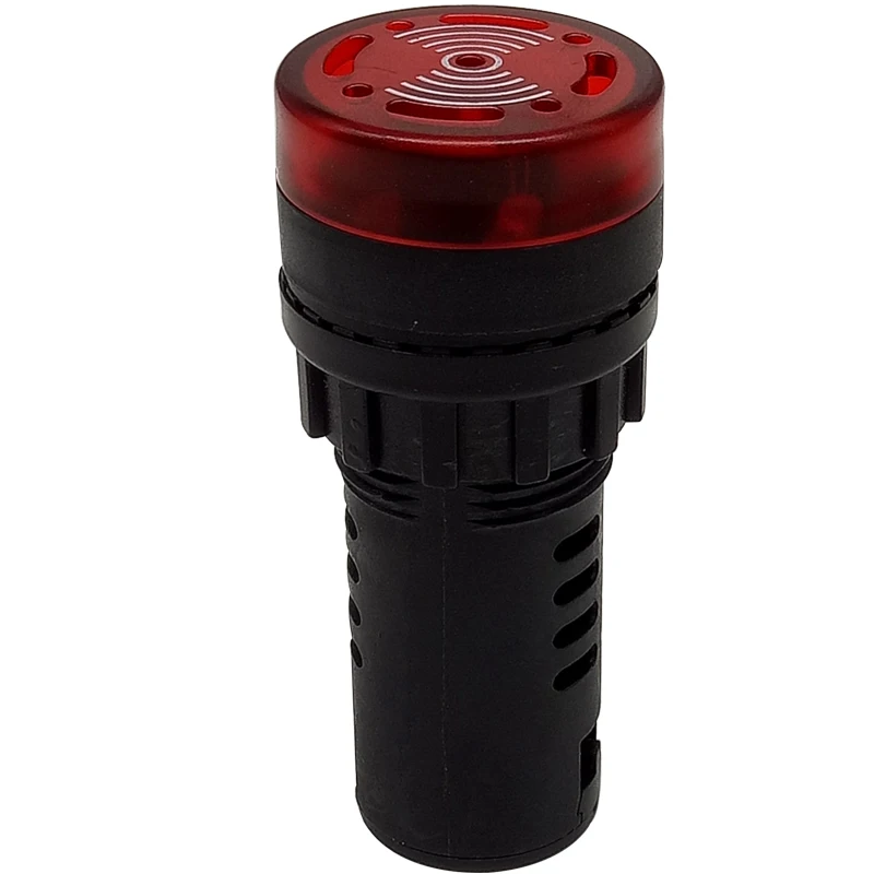 Luz de señal de Flash AD16-22SM, 12V, 24V, 110V, 220V, 22mm, LED rojo, zumbador activo, indicador de alarma, rojo, verde, amarillo, montaje en
