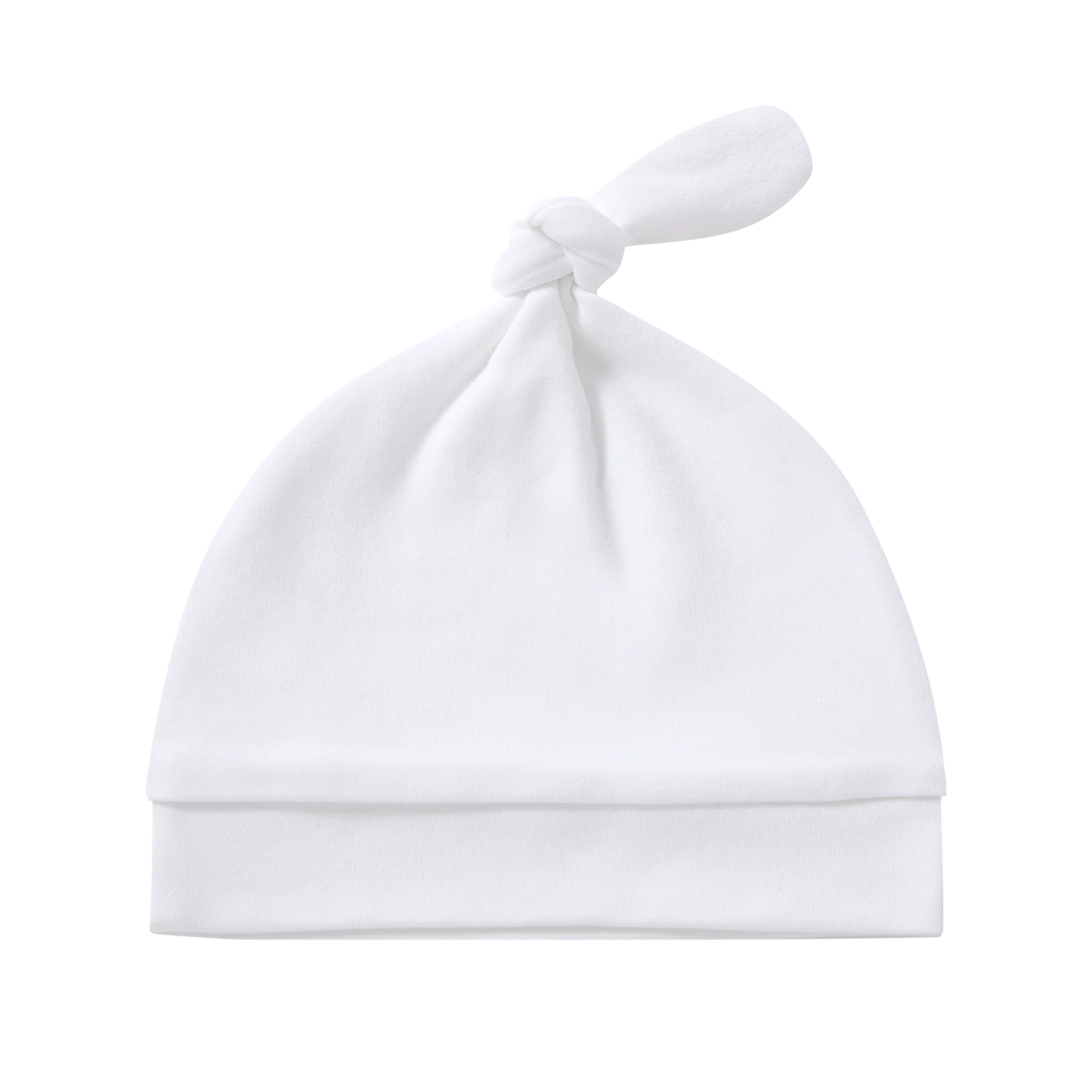 Kiddiezoom Fashion Solid Color Knotted Baby Beanie Hat Soft 100% Cotton Stretchy Unisex Newborn Infant Daily Headwear Cap