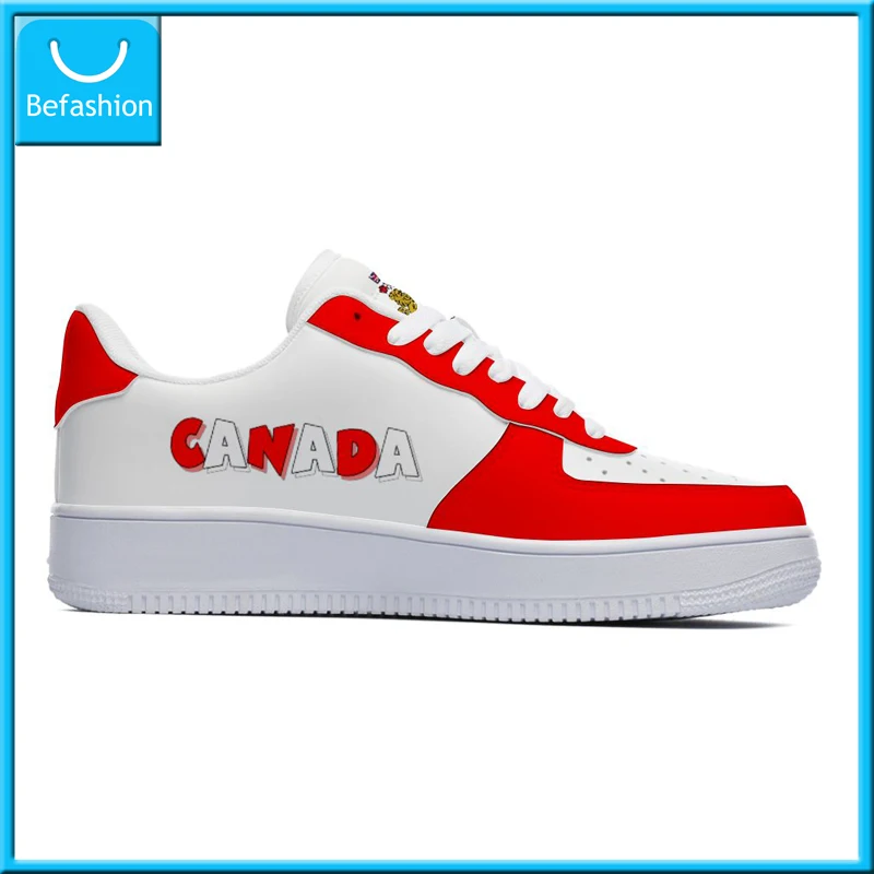 Dropshipping Print On Demand POD Casual Shoes Canada Flag Custom Print Air Force Sneaker Shoes Free Shipping