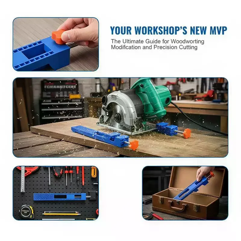 1Pcs ABS Circular Saw Milling Positioning Clamps Lock The Cutter Base High-quality Adjustable Cutting Machine Base Guide Rail