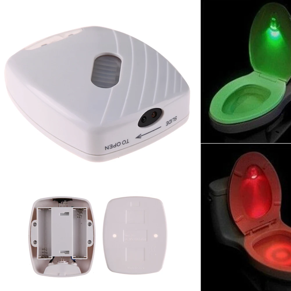 2 Color Smart Bathroom Toilet Nightlight LED Body Motion Activated On/Off Seat Sensor Lamp PIR Toilet Night Light lamp