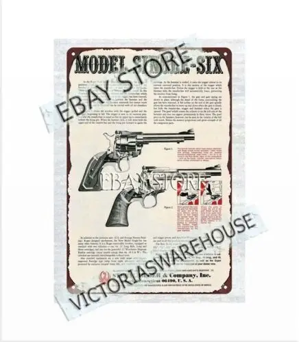 1p,1975 Firearmms Sturm, новая модель Single-Six Revolver Gun, жестяная вывеска для вогнестрельного оружия