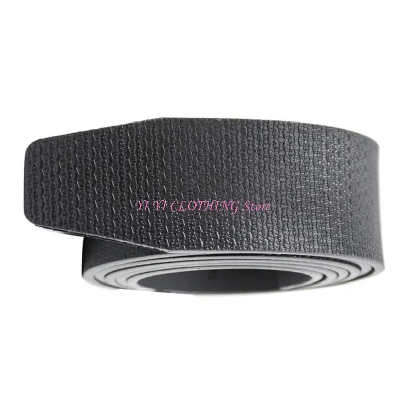 N5KF男性用スタイリッシュなバックルレスベルトストラップ女性の若者カスタマイズ可能なベルト