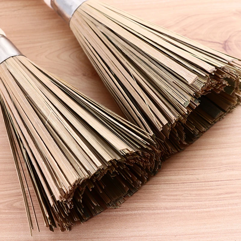 25cm Bamboo Wok Brush Large Pot Brush Wash Pot Brush Kitchen Cleaning Brush Restaurant Natural Bamboo Brush Hotel Supplies