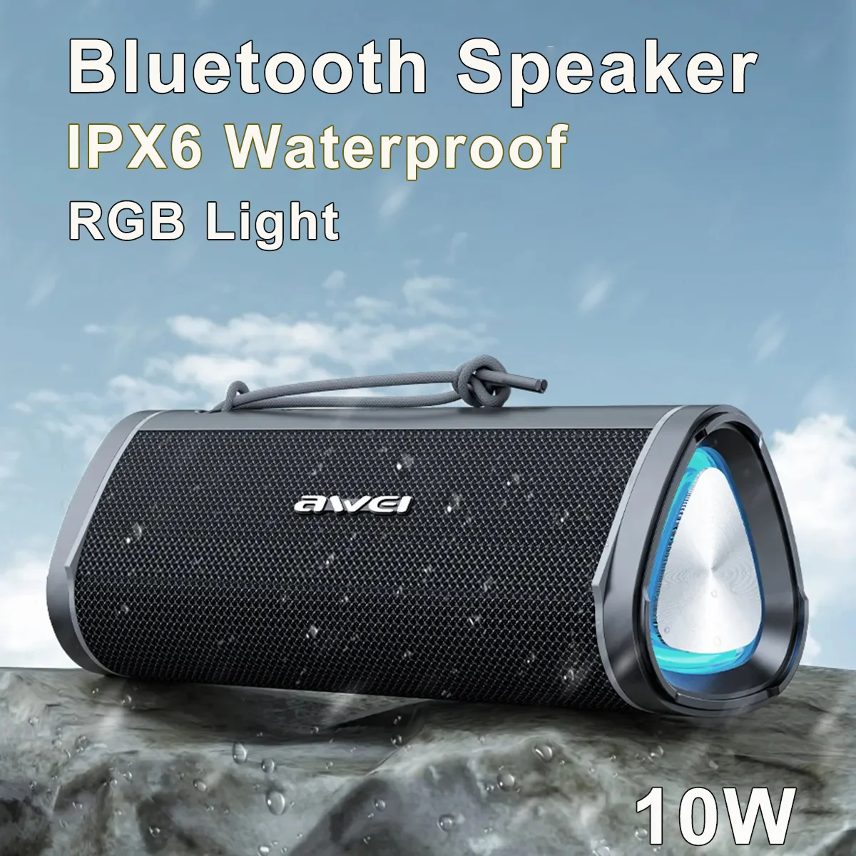 

Portable Stereo Bluetooth Boombox 2000mAh Battery HIFI BT TF Card Aux Playback Outdoor IPX67 Waterproof Camping Wireless Speaker