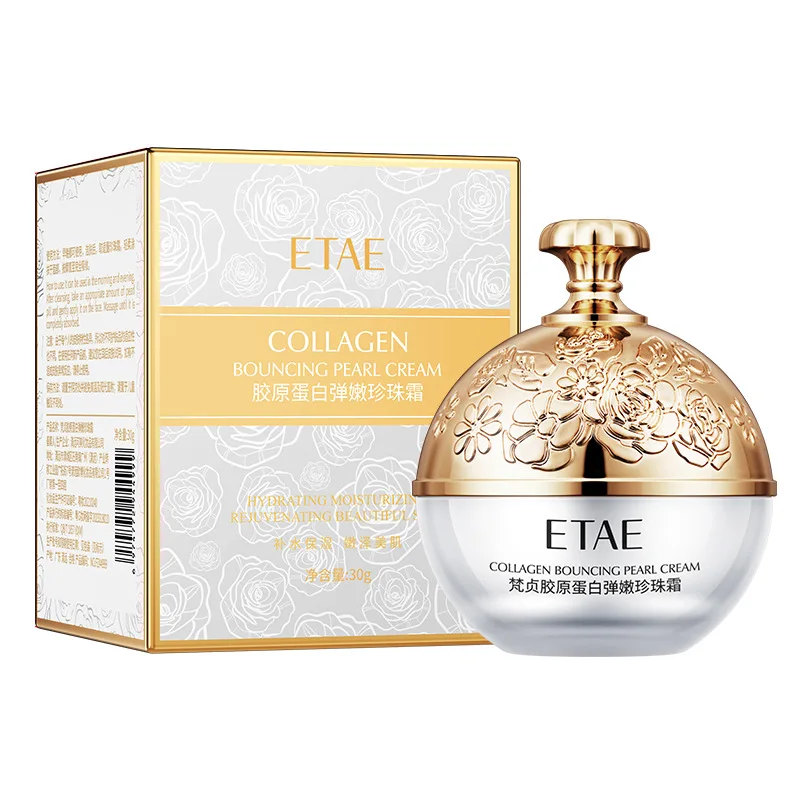 Crema Facial blanqueadora con relleno de perlas de colágeno, crema hidratante reafirmante coreana, crema Facial, productos para el cuidado de la piel para mujeres