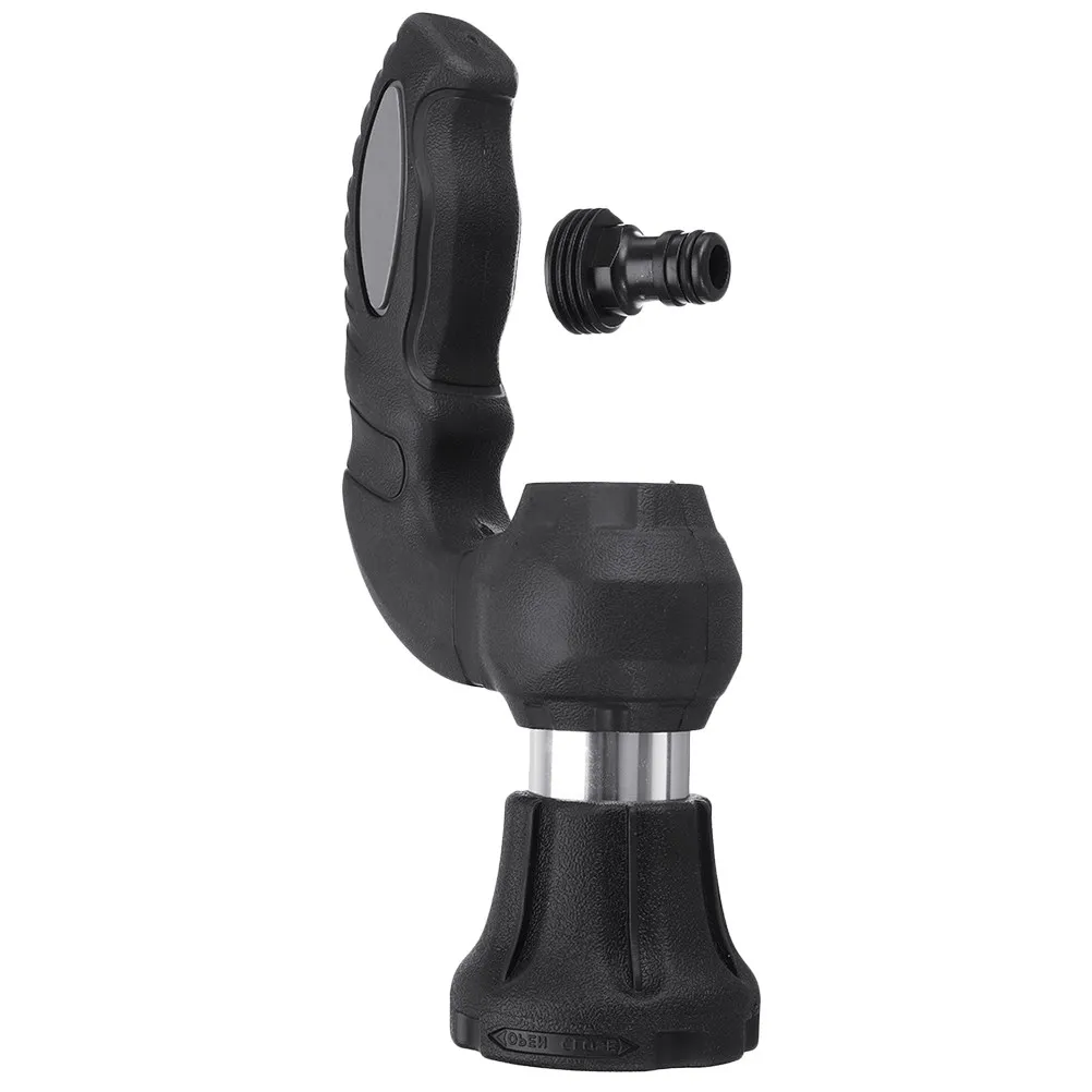High Pressure Water Nozzle Head Sprayer Durable Soft H Large Outlet Black Car Washing Gardening Tool Strong Pressure Vehicle