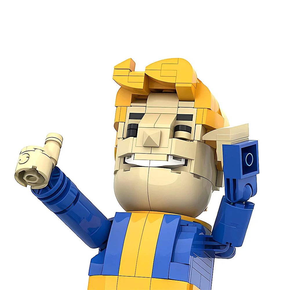 Hot Vault Boy Building Blocks Refuge Games Action Figures Refuge Boy Mr. Handy Bricks Model Assemble Toys Kids Birthday Gifts