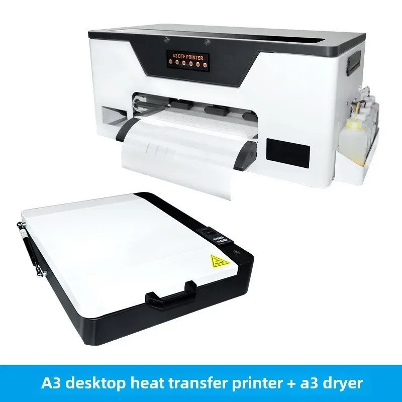 A3 heat transfer desktop dtf digital printing machine white ink heat transfer printer apparel heat transfer brush machine intell