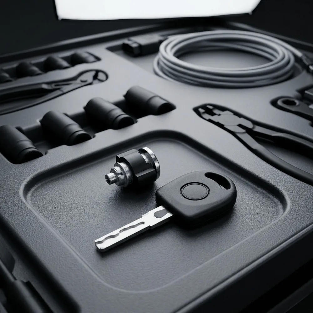 Direct-Fit Glove Box Lock Cylinder Key for For Bora For Golf IV For Passat with OEM Cross-Reference 8L0857113A