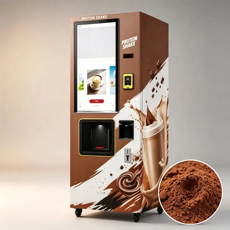 Protein Shake Vending Machine Commercial Automatic Fresh Shake Mixer Touchscreen Powder Dispenser Gym Sports Nutrition Equipment