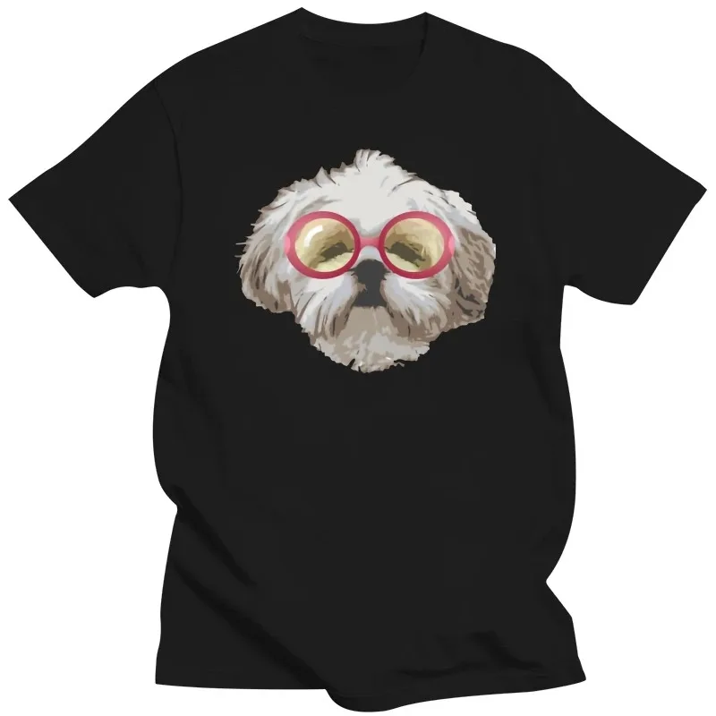 Cheap online Kawaii shitzu dog t shirt men cute shih tzu dog t-shirt male lovely shihtzu dog on sale lovers group team Tee shirt