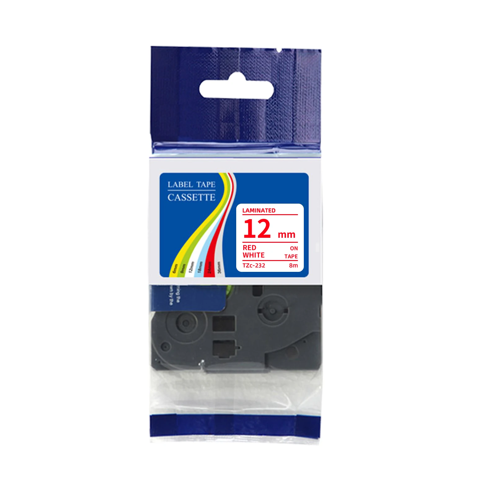 Compatible TZe 232 Label Tape Red on white 12mm x 8M for Brother P Touch Printers
