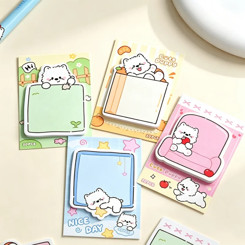 80pcs/lot Kawaii Dog Memo Pad Cute Stationery Label Notepad Planner Sticker Post School Supplies