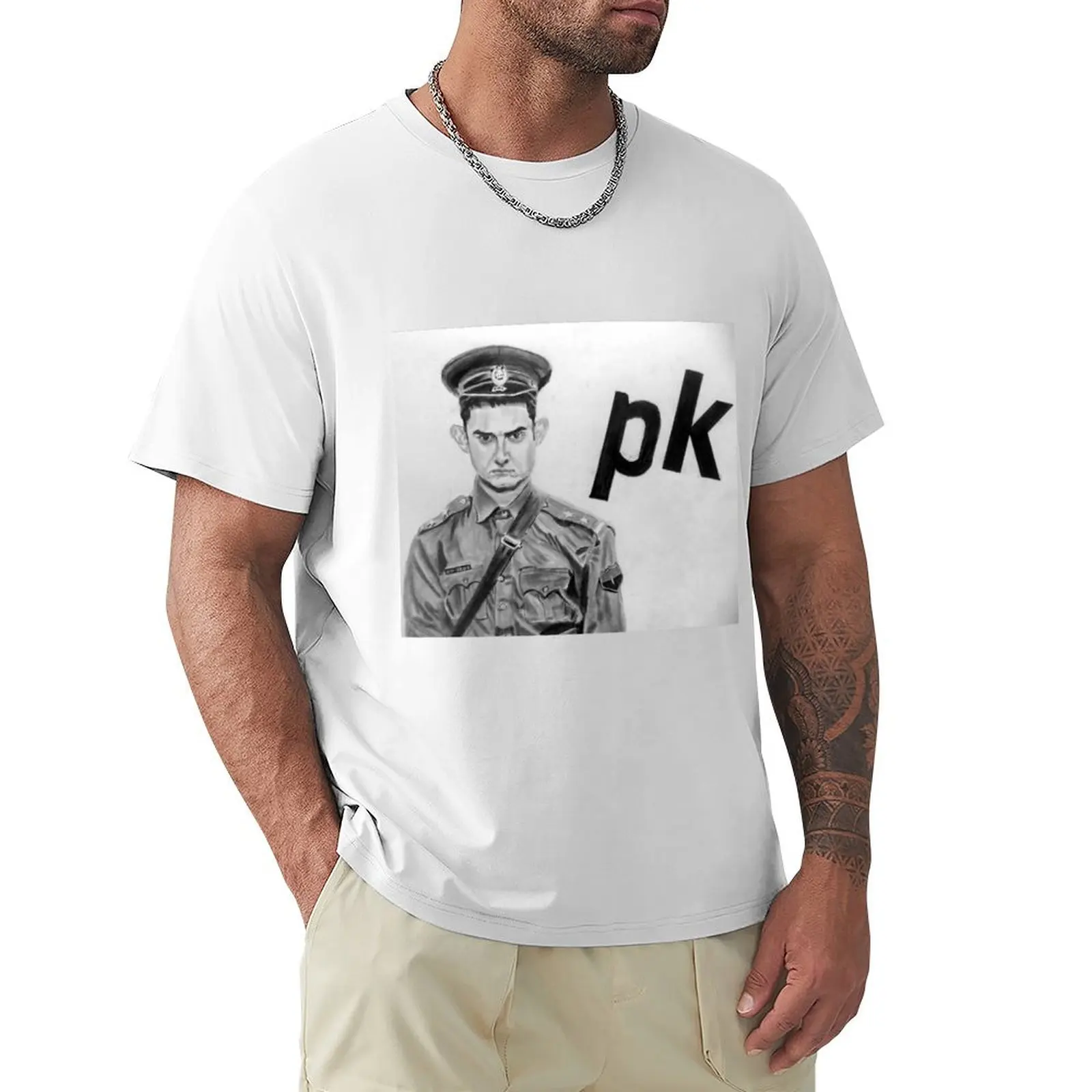 Футболка-карандаш Aamir khan, Мужская блузка размера выше