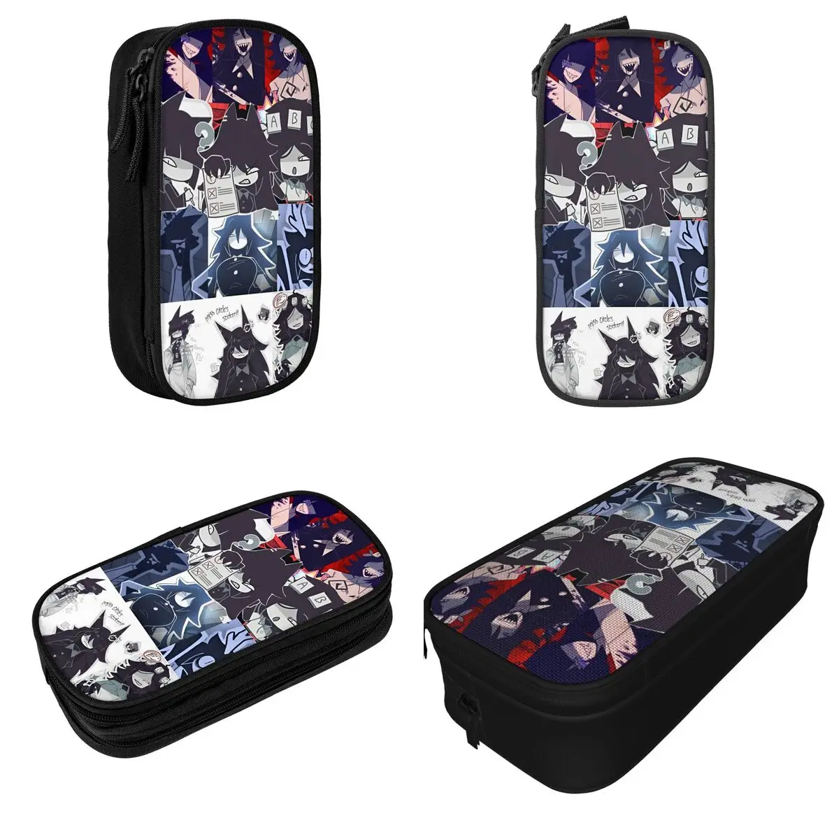 Cartoon Miss Circle Pencil Case Lovely Fundamental Paper Education Pen Box Bag Student Big Capacity Office Zipper Pencil Pouch
