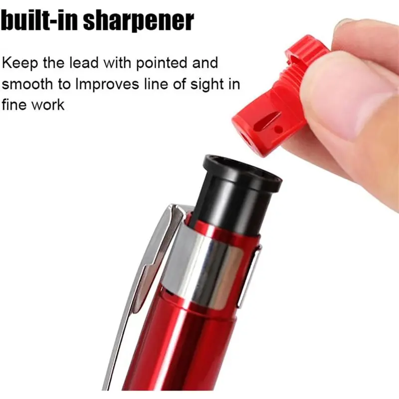 Fresh Professional Multi-Color Aluminum Woodworking Pencil Set,Suitable For Woodworking And Metal Marking