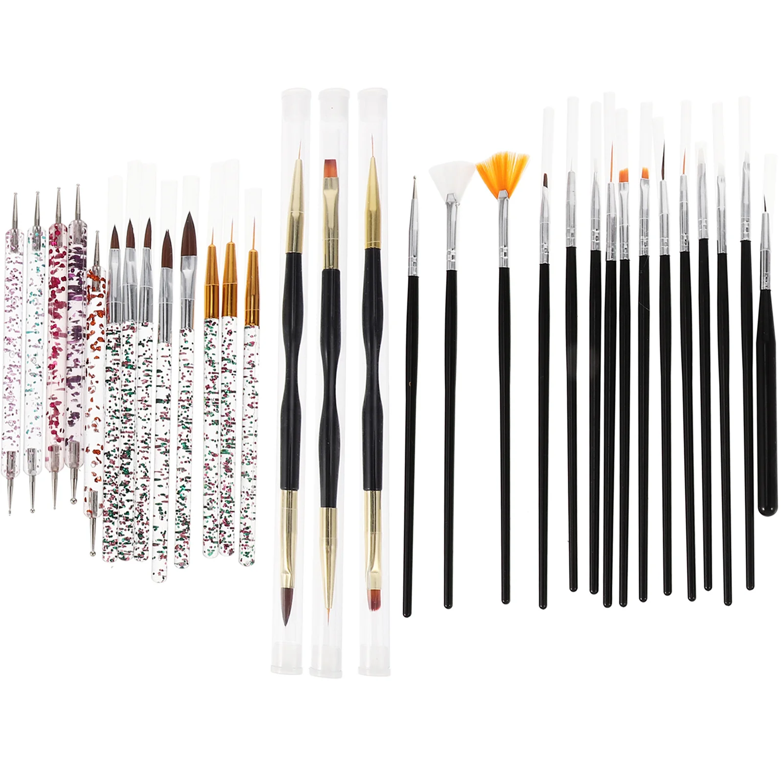 1 set 1 Set Of Art Brush Kit Professional Wear-Resistant Portable Nail Pens For Diy Manicure Design Dotting Tools Nail Supply