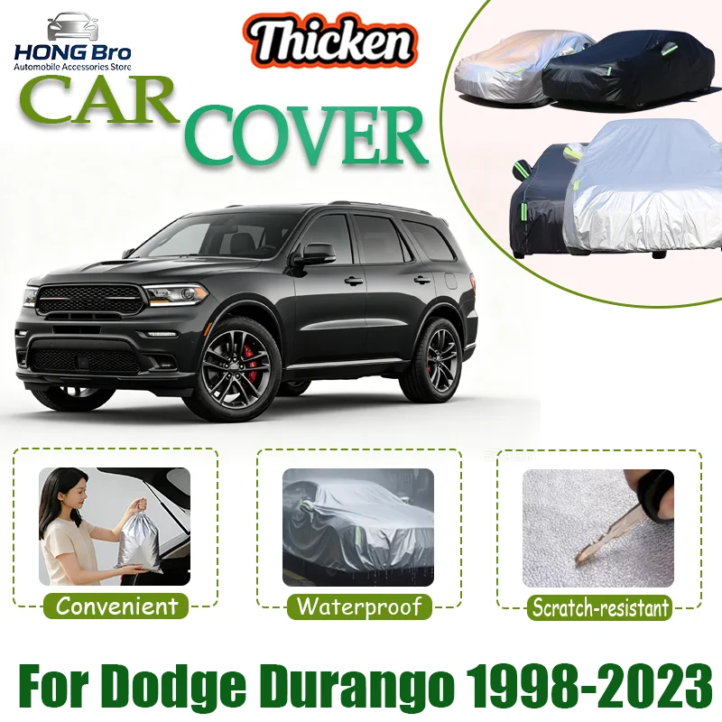 

For Dodge Durango 1998-2023 Car Cover Outdoor Sun Shade, Rain Snow Dust Frost Resistant, Anti-UV Cover, Car Protection