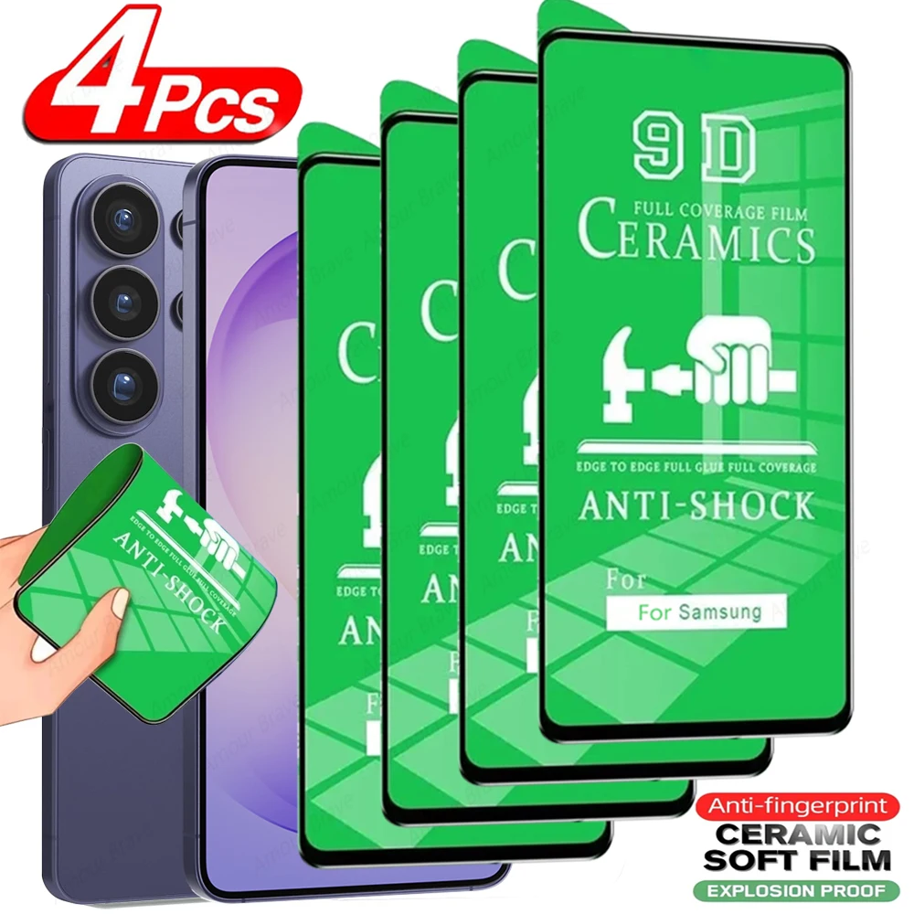 4 Stück Keramik-Displayschutzfolie für Samsung Galaxy S26 S24 S25 Ultra Plus FE Schutzfolie für Samsung S26 Ultra Soft Film