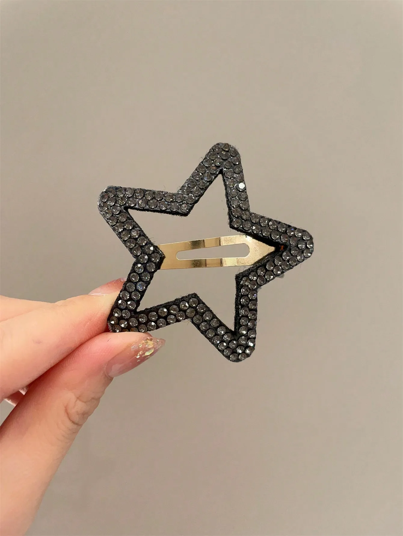 5 hairpins for women full diamond five-pointed star back head hairpin broken hair Finishing headdress Grab clip rhinestone hairp